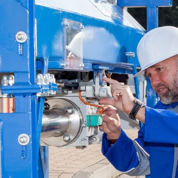 Clyde Bergemann worker fixing machinery