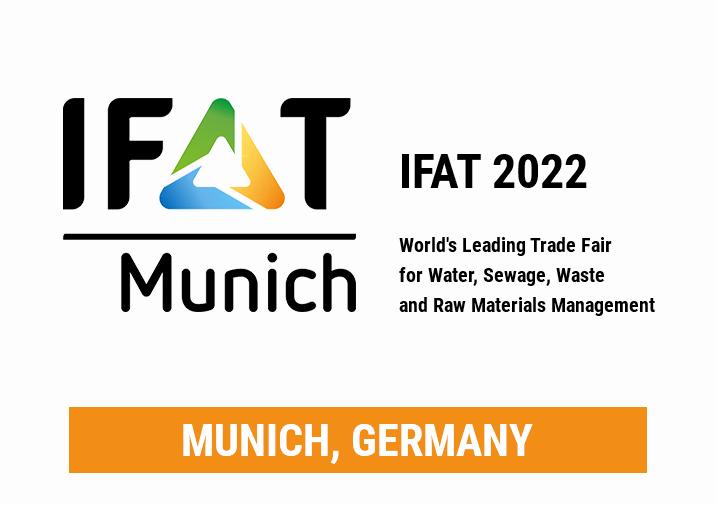 We are exhibiting at IFAT 2022 from 30 May to 3 June in Munich